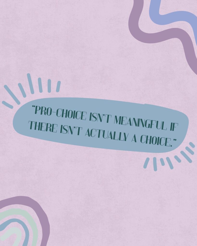 light purple background with decorative squiggles and a quotation in a bubble. text of quotation is in post